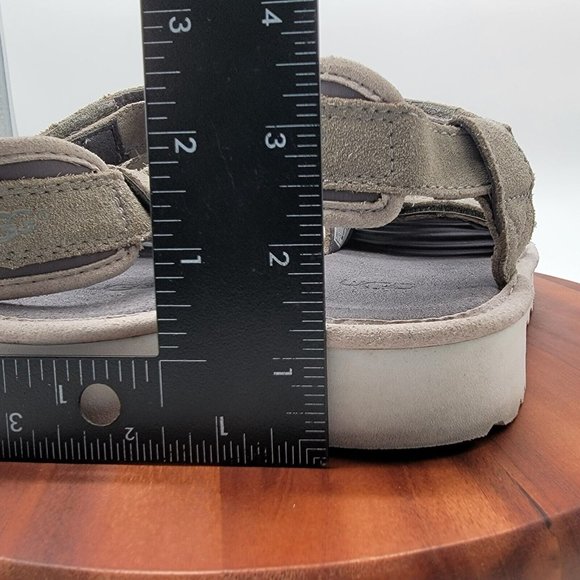 UGG Mens Shoes Size 8 Gray Suede Dune Fisherman Strap Comfort 1099754 Sandal - Picture 9 of 12